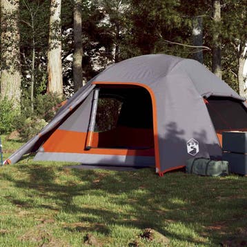 vidaXL Koepeltent 4-persoons waterdicht grijs, Verzenden, Nieuw
