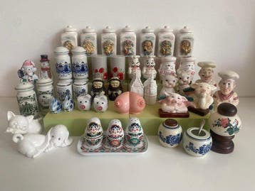 Zout- en pepervaatjes (22) - Keramiek, Porselein, Aardewerk,