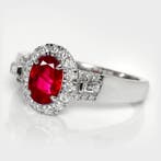 Sans prix de réserve - Bague - 18 carats Or blanc, GIA 1,09