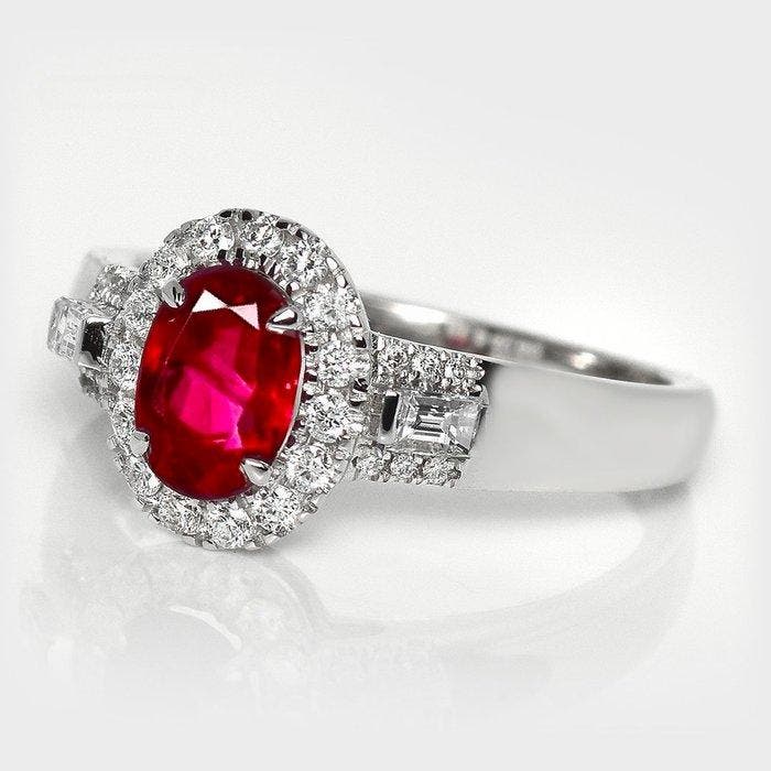 Sans prix de réserve - Bague - 18 carats Or blanc, GIA 1,09, Bijoux, Sacs & Beauté, Bagues