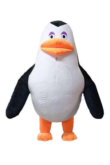 KIMU® Mega Opblaasbare Mascotte Pinguin Zwart Wit 2.6 Meter, Kleding | Heren, Carnavalskleding en Feestkleding, Ophalen of Verzenden
