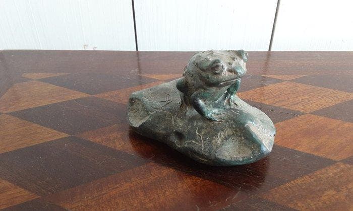 P. Chenet - Figuur - Kikker - Brons, Antiquités & Art, Curiosités & Brocante