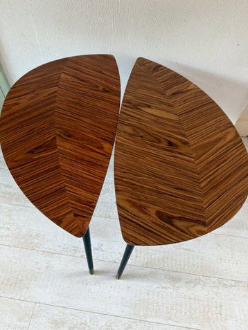 IKEA - Set bijzettafels (2) - Lövbacken - Messing, Fineer,