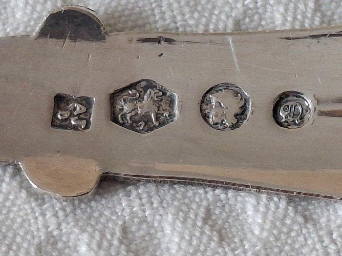 Moule - Ancien shaker en argent, daté de 1888, poignée, Antiquités & Art, Antiquités | Argent & Or