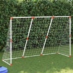 vidaXL Kindervoetbaldoel met ballen 2-in-1 184x64x124 cm wit, Verzenden