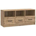 vidaXL TV Kast Artisanaal eiken 102 x 34,5 x 47 cm Bewerkt, Verzenden