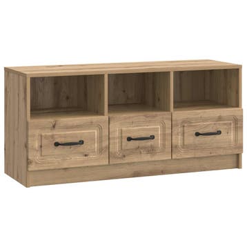 vidaXL TV Kast Artisanaal eiken 102 x 34,5 x 47 cm Bewerkt, Verzenden, Nieuw