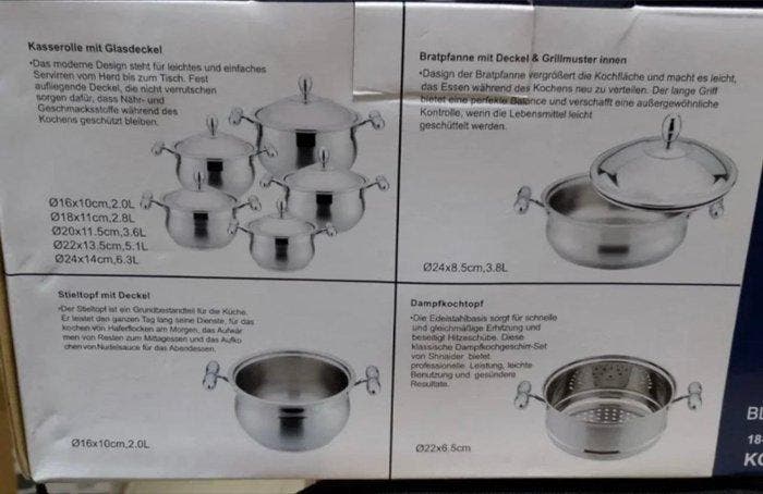 Blumenthal Bavaria - Kookpottenset (18) - Staal, Antiek en Kunst, Antiek | Keukengerei