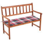 vidaXL Tuinbank met kussen 120 cm massief acaciahout, Tuin en Terras, Verzenden, Nieuw