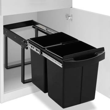 vidaXL Inbouwprullenbak uittrekbaar soft-close 48 L, Verzenden