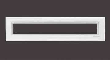 PVC raam vast b98xh25 cm Wit, Gevelraam of Ruit, Minder dan 80 cm, Minder dan 80 cm, Nieuw