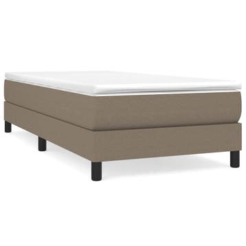 Bedframe 90x190 Taupe | Retour deal | Sla je slag!, 90 cm, Verzenden, 190 cm of minder, Zo goed als nieuw
