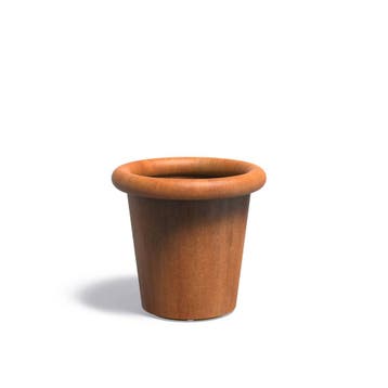 Cortenstaal bloempot Tube Ø80x75cm - Met bodem