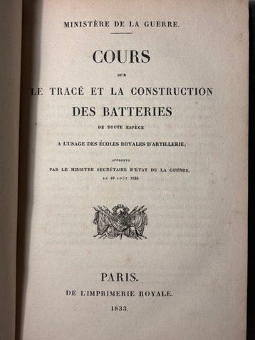 Ministère de la Guerre - Cours sur le tracé et la