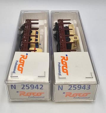 Roco N - 25942, 25943 - Modeltrein goederenwagon (2) - 2x, Nieuw