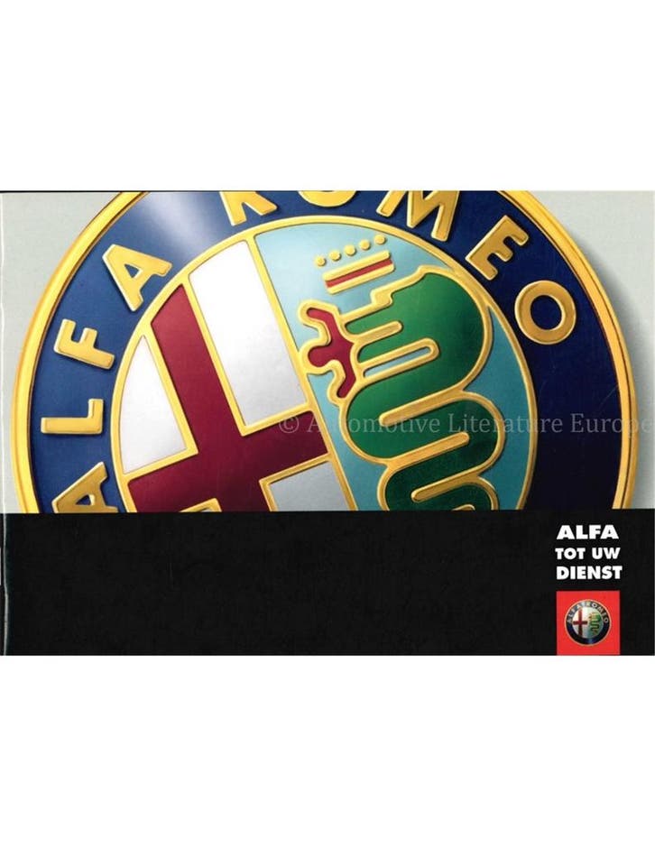 1997 ALFA ROMEO ONDERHOUD & GARANTIE NEDERLANDS, Autos : Divers, Modes d'emploi & Notices d'utilisation