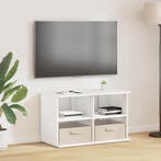 vidaXL TV-stand met lade Wit 79 x 40 x 48 cm, Huis en Inrichting, Kasten |Televisiemeubels, Verzenden, Nieuw
