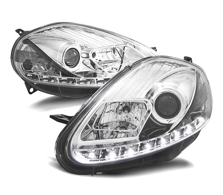 Phares Led Pour Fiat Grande Punto 08-09 Chromé, Auto-onderdelen, Verlichting, Verzenden