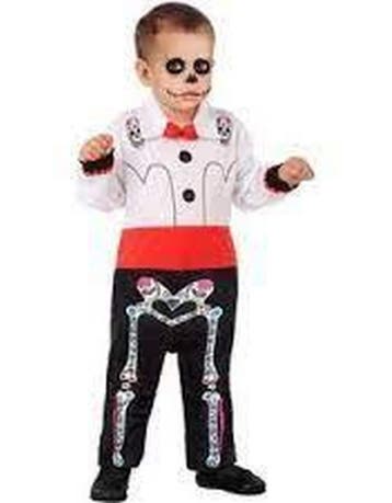 Dia de los muertes skelet baby kostuum voor jongens, Ophalen of Verzenden