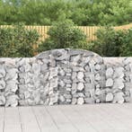 vidaXL Schanskorven 20 st gewelfd 300x30x100/120 cm ijzer, Verzenden, Nieuw
