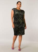 Yesta jurk Widad velvet print2(50)Maat 46/48 (XL) of groter, Verzenden