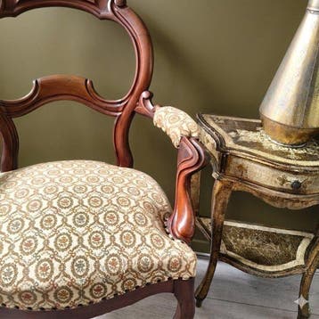 Fauteuil - Mahonie - Rococco Fauteuil ±1900