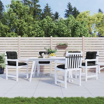 vidaXL Lage Rugleuning Stoelkussens Set 4 st Polyester, Huis en Inrichting, Woonaccessoires | Kussens, Verzenden, Nieuw