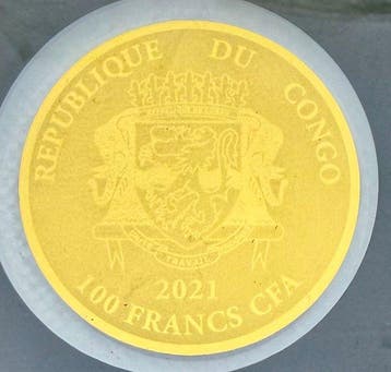 Congo. 100 Francs Inca Gold , oro 1/200 Oz (.999) (Sans prix, Postzegels en Munten