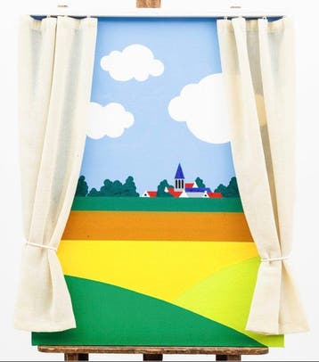 Joseph Willaert (1936-2014) - Landschap met gordijntjes