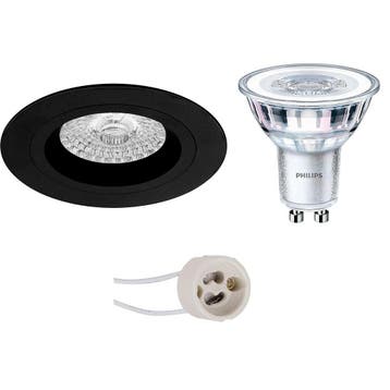 LED Spot Set Pragmi Rodos Pro - Dimbare 3W Ronde Mat Zwarte, Verzenden