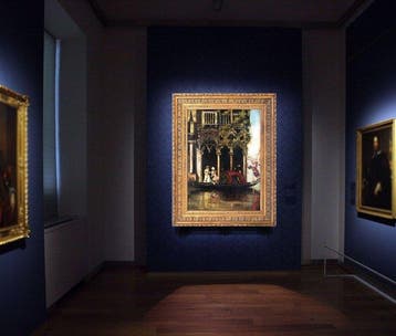 Scuola veneta (XIX-XX) - Scena galante a Venezia