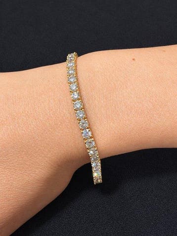 Zonder minimumprijs - Armband - 14 karaat Geel goud, VVS-VS, Nieuw