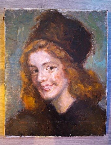 Haagse School (XX) - Portret van een glimlachende vrouw met