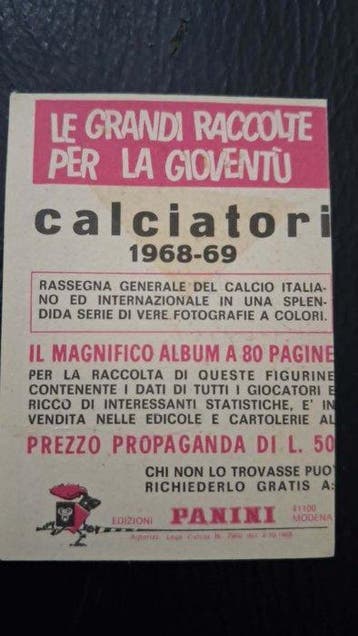 1968 Panini Calciatori 1968-69 Pele9 Originele editie - 1