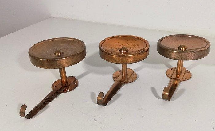 Kapstok - Design 1950 - messing - Vintage kledinghangers, Antiek en Kunst, Kunst | Designobjecten