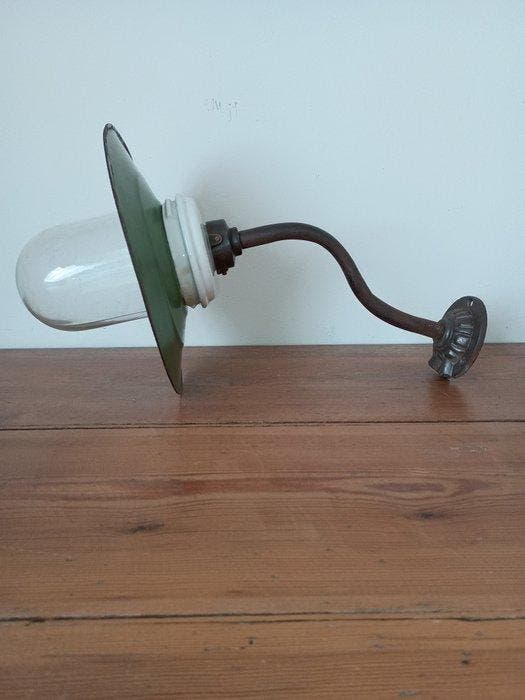 Lamp - Gietijzer - originele franse stallamp, Antiek en Kunst, Curiosa en Brocante