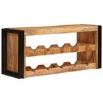vidaXL Wijnrek Bruin 100 x 45 x 33 cm Massief Ruw Mango Hout, Verzenden, Nieuw