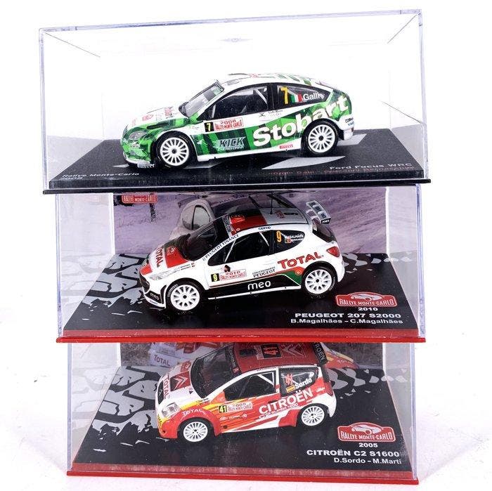 1:43 - Modelauto (3) - 3 Rallye Monte-Carlo Cars Colection, Hobby & Loisirs créatifs, Voitures miniatures | 1:5 à 1:12