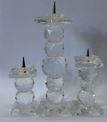 Swarovski - Beeldje - Kandelaars (3) - Kristal