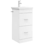 vidaXL Badkamer Vanity met Wastafel Wit 42 x 40 x 84,5 cm, Maison & Meubles, Tables | Coiffeuses, Verzenden