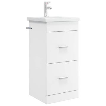 vidaXL Badkamer Vanity met Wastafel Wit 42 x 40 x 84,5 cm, Verzenden, Nieuw