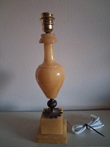 Tafellamp - Albast, Brons - Hoogwaardige lamp