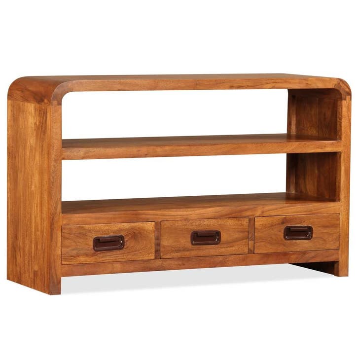 vidaXL Tv-meubel 90x30x55 cm massief acaciahout, Huis en Inrichting, Kasten |Televisiemeubels, Nieuw, Verzenden