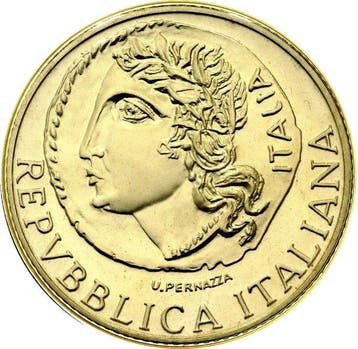 Italië. 2000 Lire 1999 Museo Nazionale Romano  gold plated