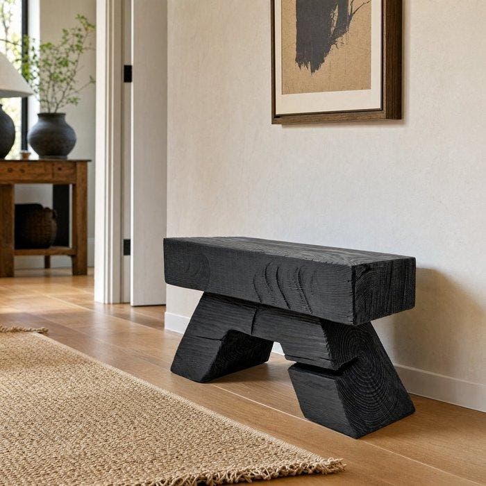 Logniture - Kruk - Massief hout, met kettingzaag gesneden, Antiquités & Art, Art | Objets design