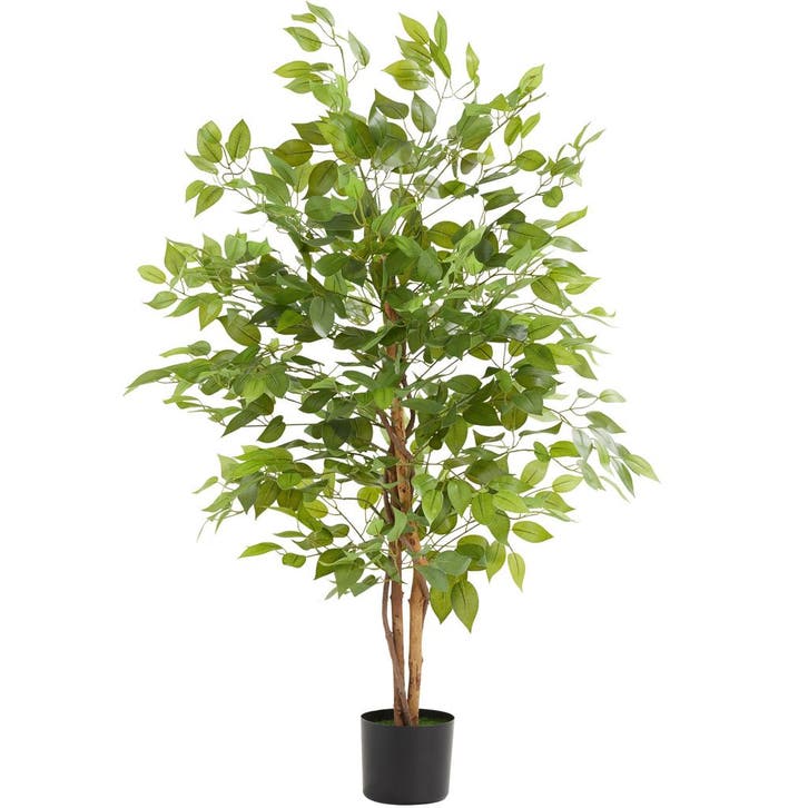tectake Kunst ficusboom Fida, realistische textuur - 120 cm, Huis en Inrichting, Kamerplanten, Verzenden
