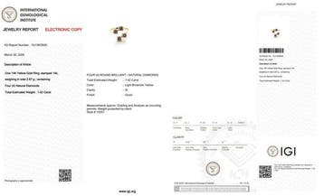 Zonder minimumprijs - Ring - 14 karaat Geel goud - 1.42ct.