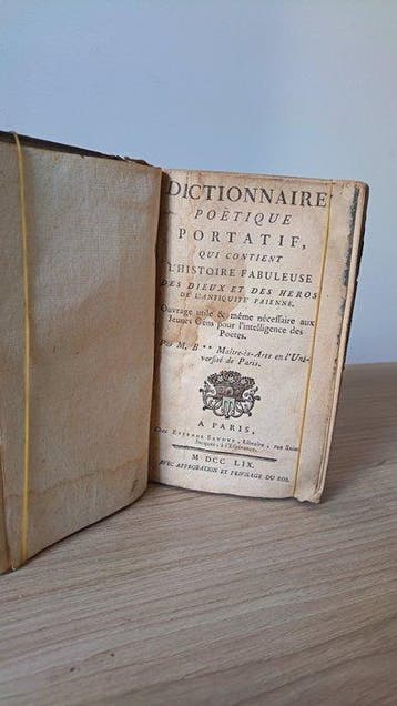 Bilhard - Dictionnaire poétique portatif, qui contient