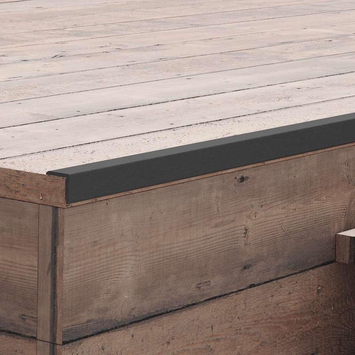 vidaXL Terras hoekplinten 5 st 170 cm HKC zwart, Bricolage & Construction, Planches & Dalles, Envoi
