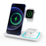 3 in 1 Oplaadstation - Compatibel met Apple iPhone / iWatch, Télécoms, Verzenden